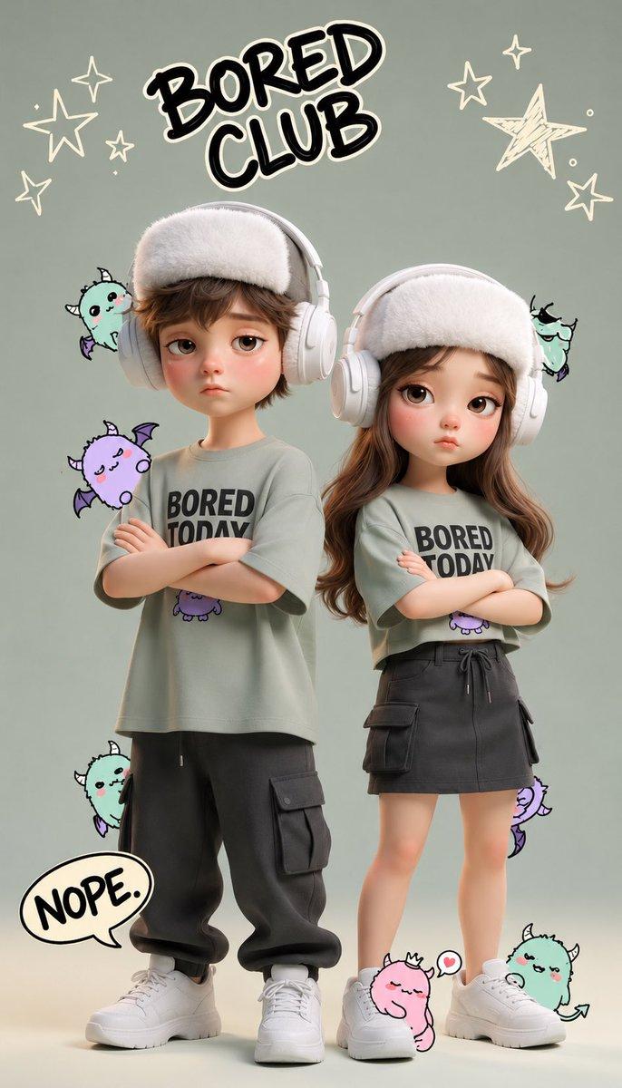 Bored Club Chibi Kids 海报