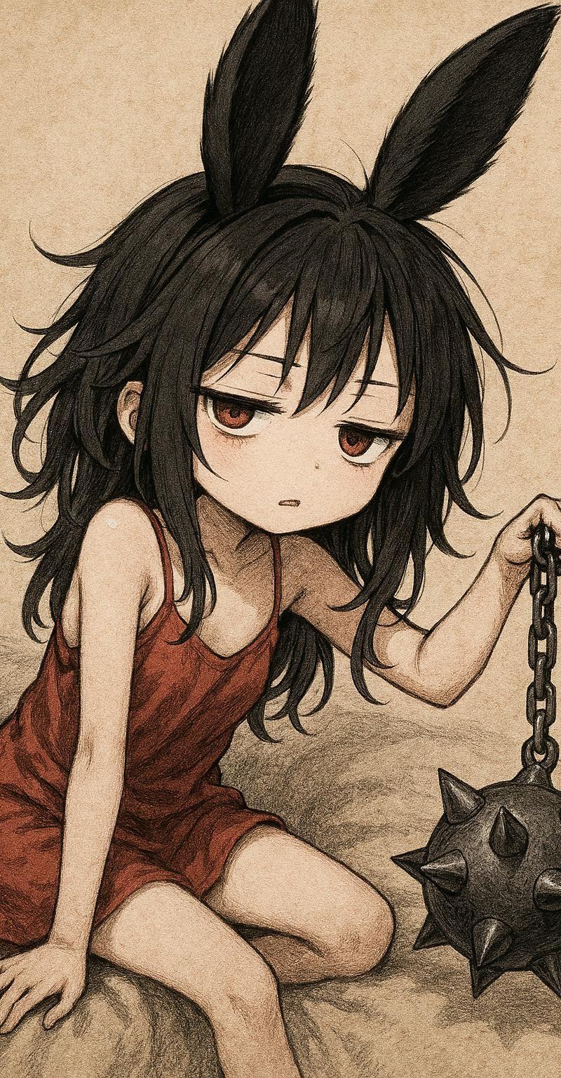 受审查的兔女战士素描