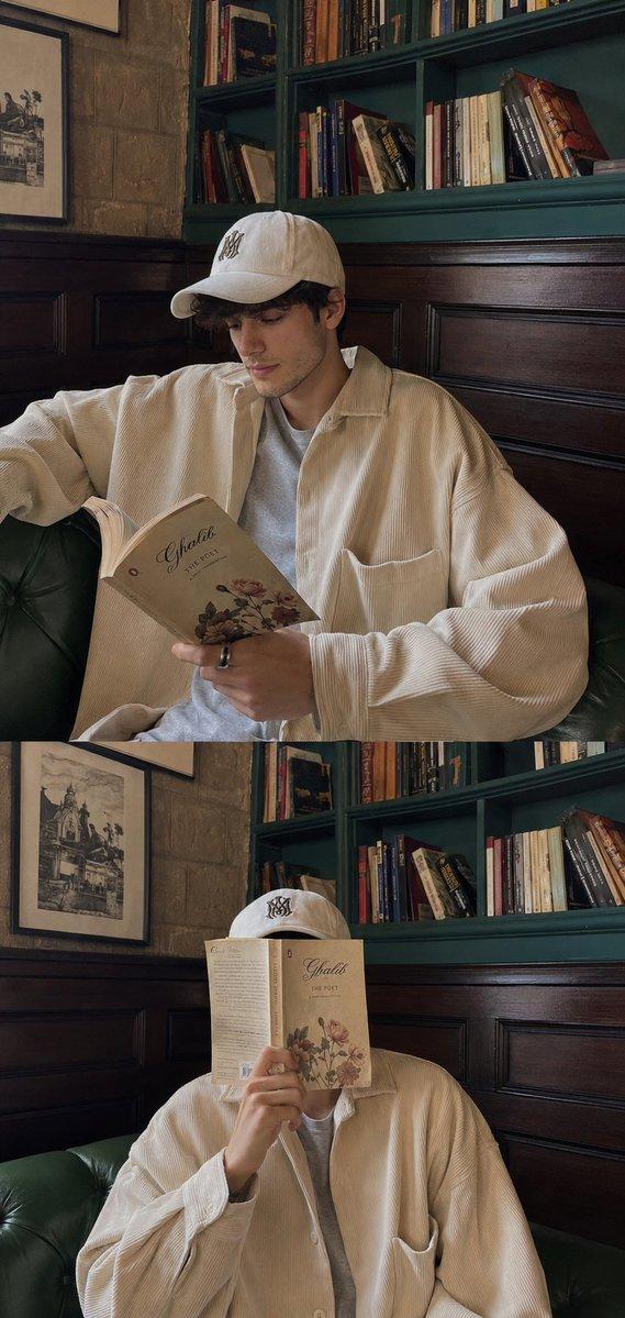 唯美咖啡馆图书馆生活方式拼贴画