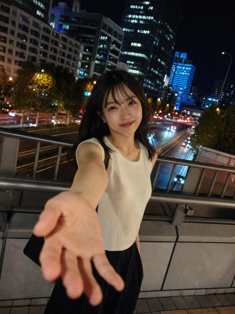 城市夜景随拍人像