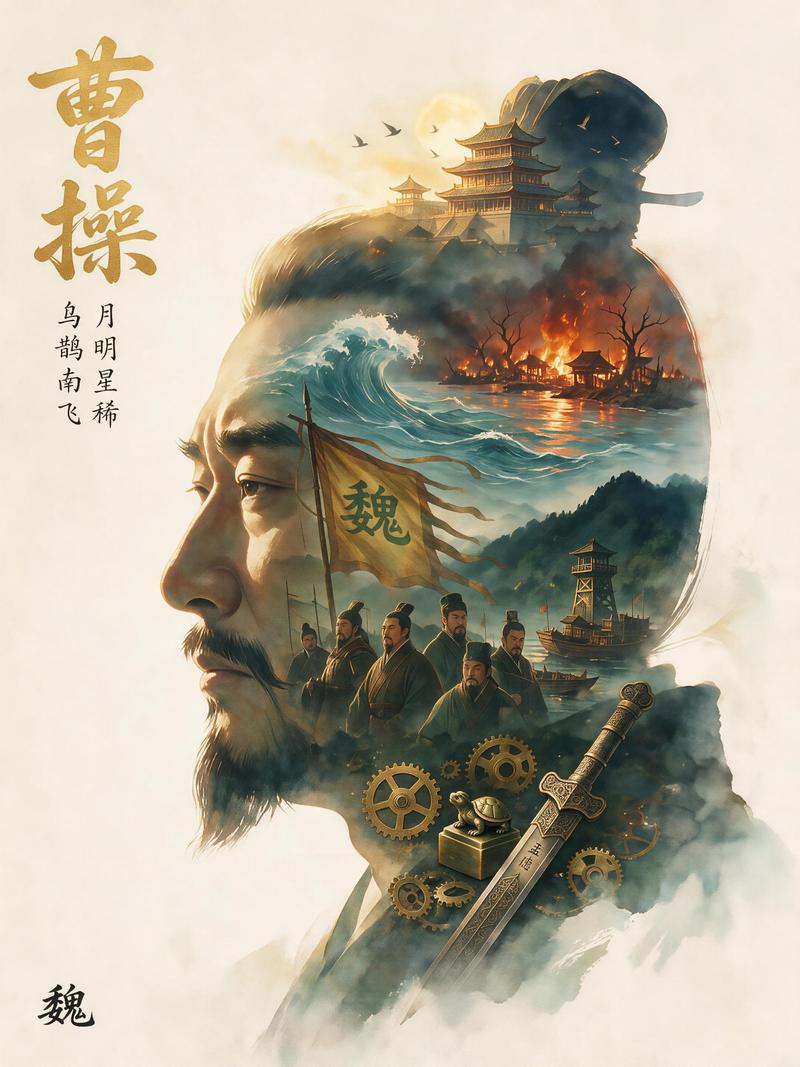 史诗级曹操剪影海报