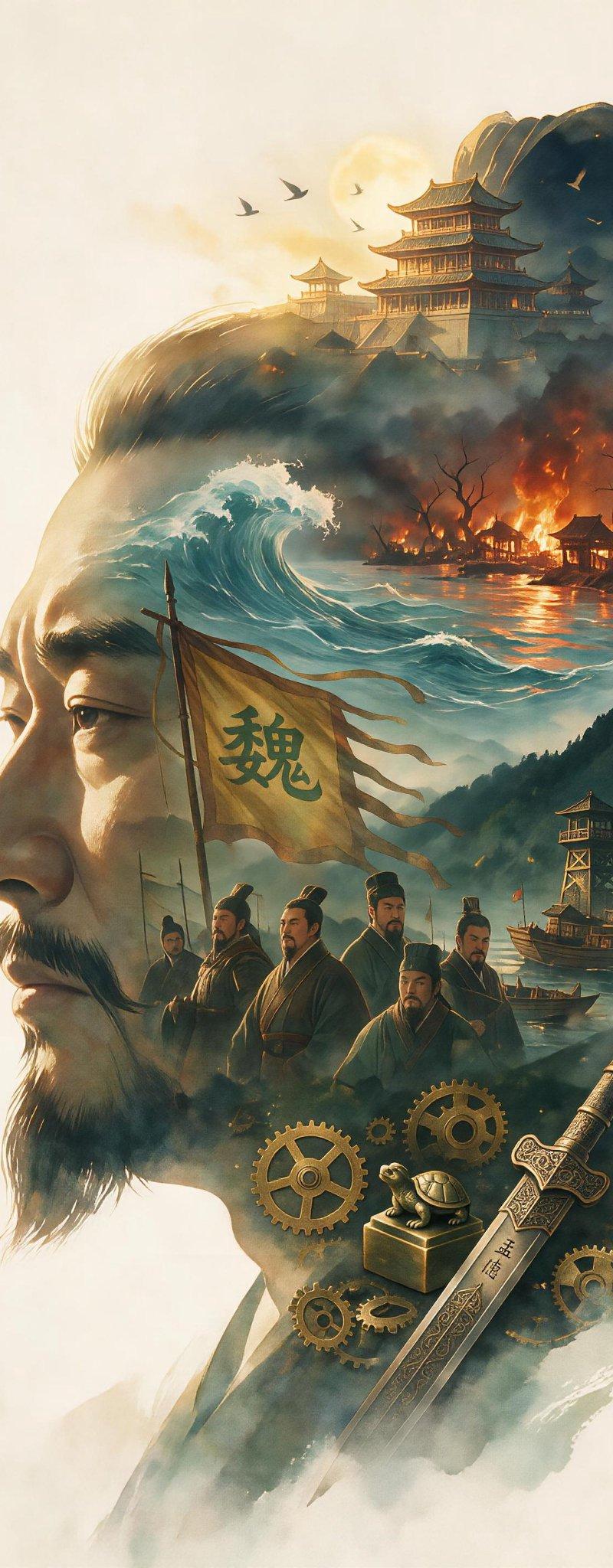 史诗级曹操剪影海报
