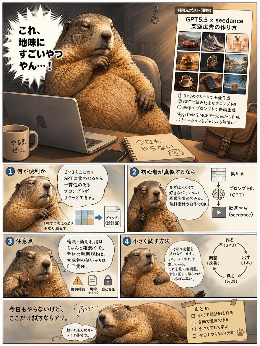 懒惰水豚的广告工作流漫画
