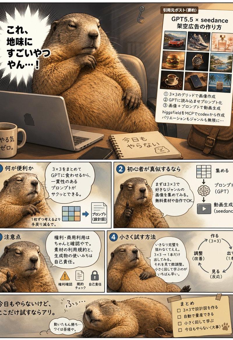 懒惰水豚的广告工作流漫画