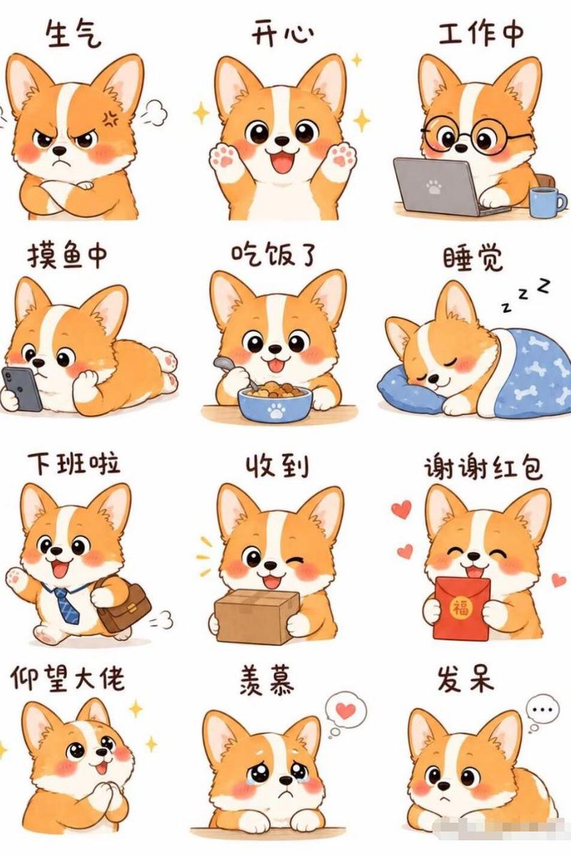 卡通动物贴纸套装