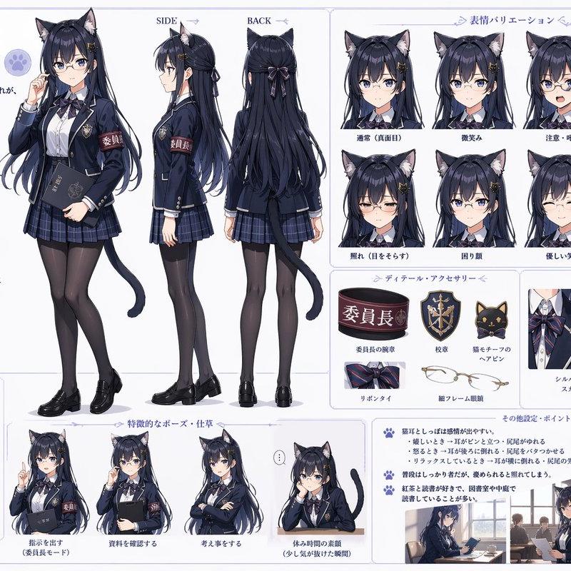 猫耳学生会役員キャラクター設定資料集