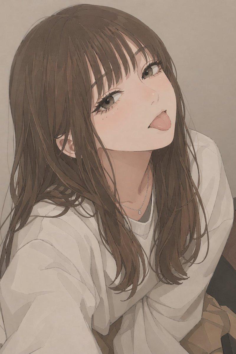 动漫少女自拍肖像（已打码）