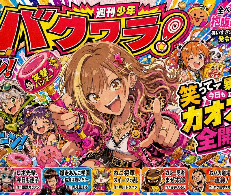 混乱风格少年漫画封面