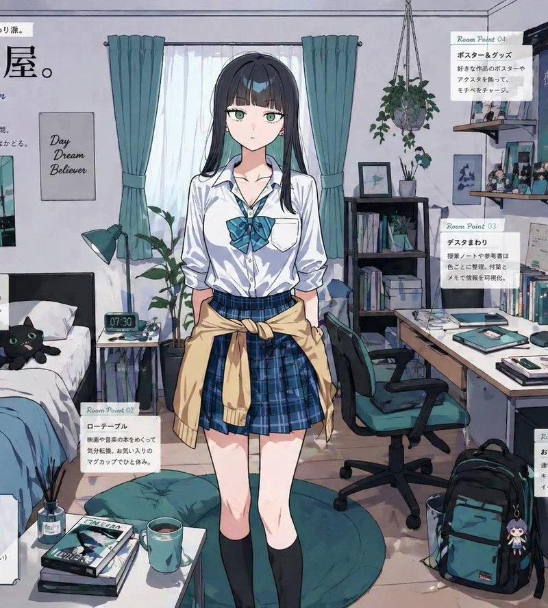 角色房间可视化提示词