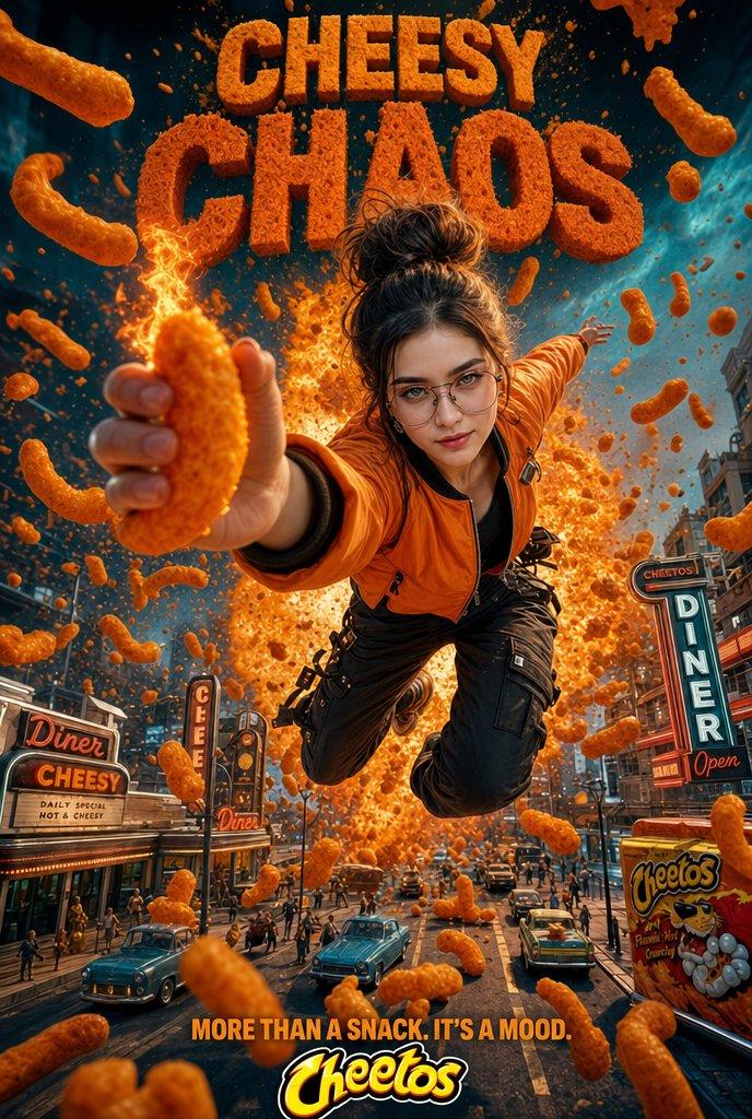 Cheesy Chaos 零食广告