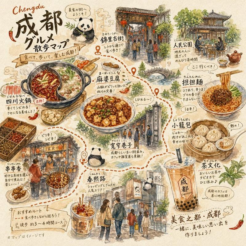 成都美食漫步地图