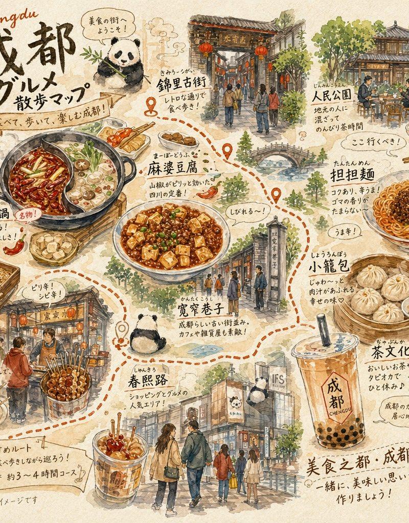 成都美食漫步地图