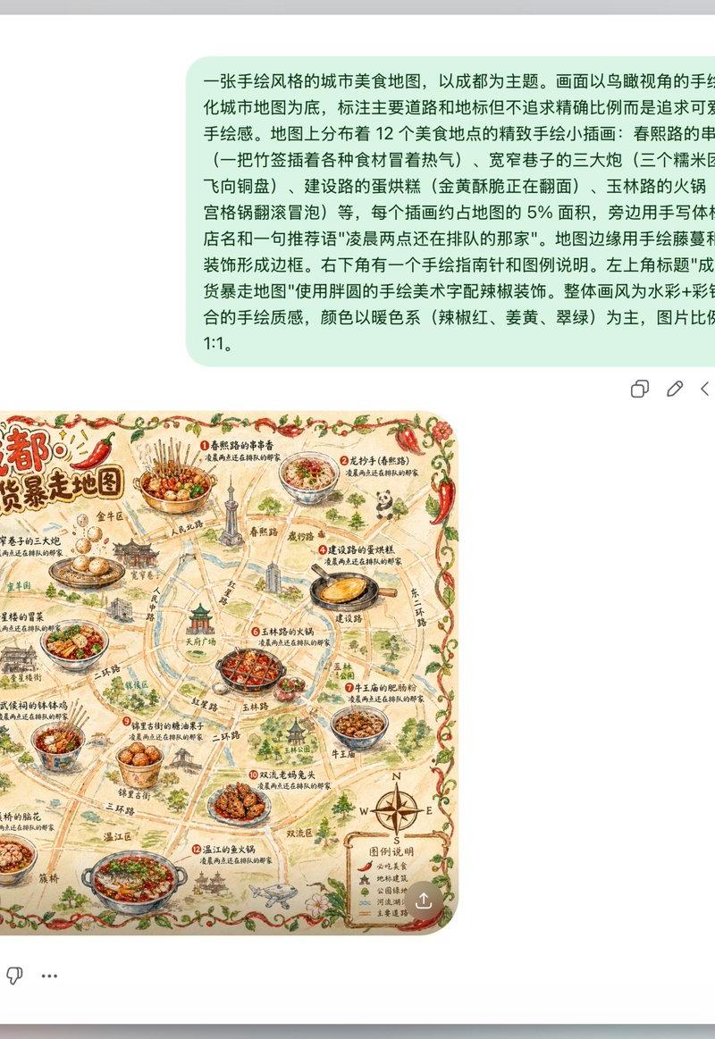 成都手绘美食地图 UI