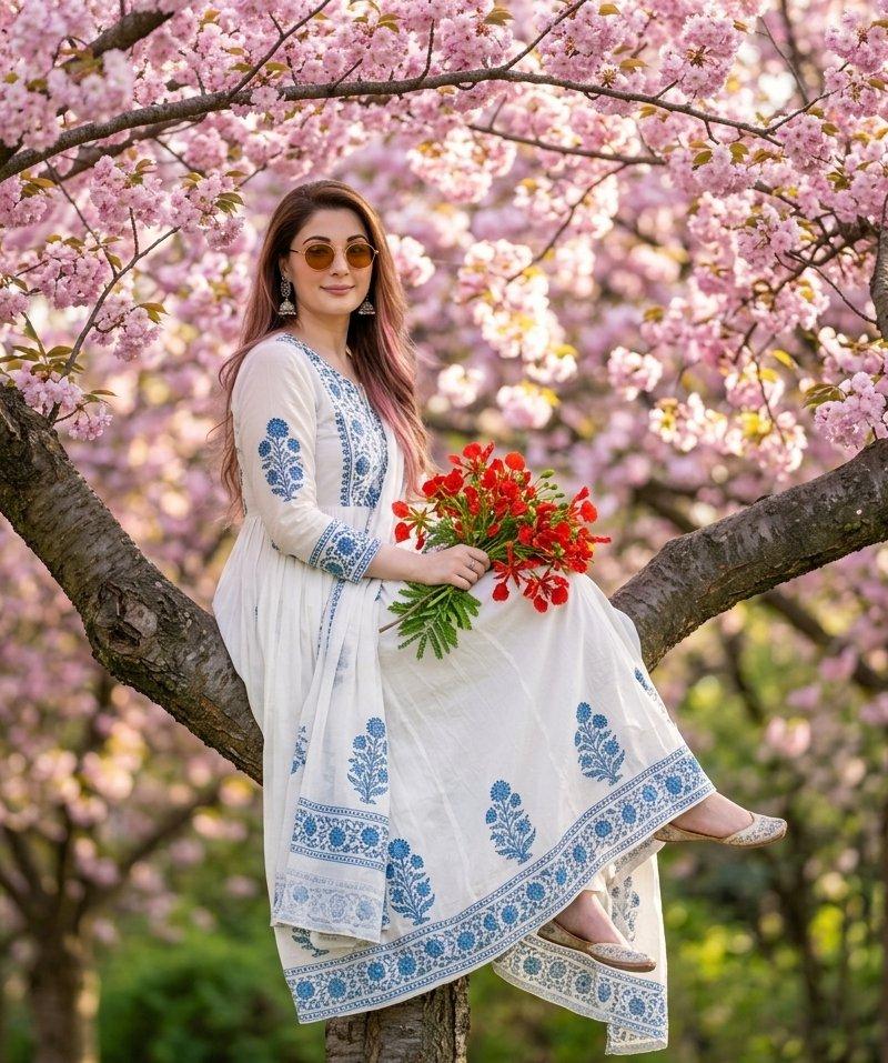 樱花人像