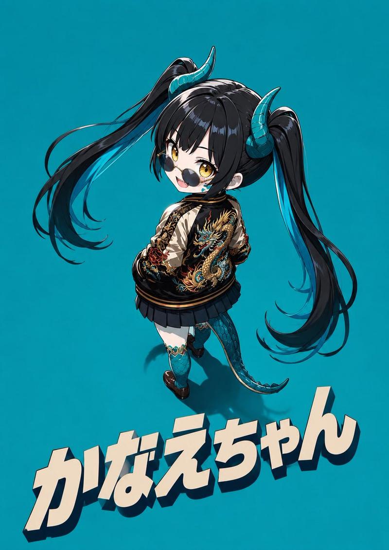 酷炫 Q 版恶魔少女海报