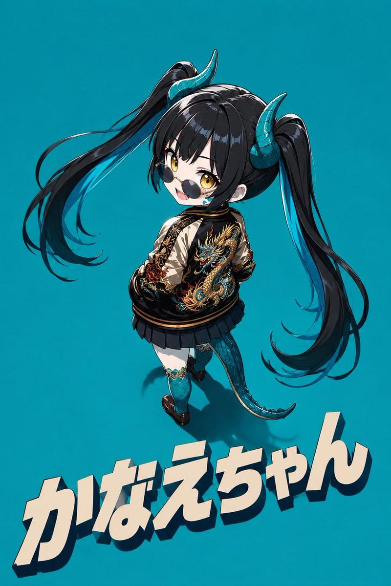酷炫 Q 版恶魔少女海报