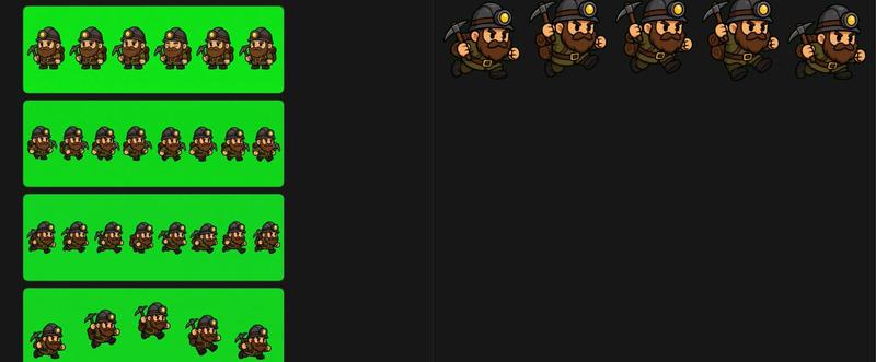 Chibi Miner Game Sprite Sheet