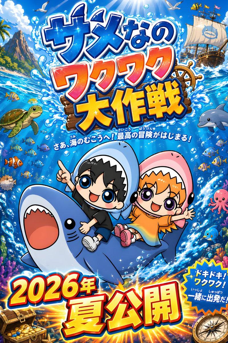 Q 版鲨鱼冒险电影海报