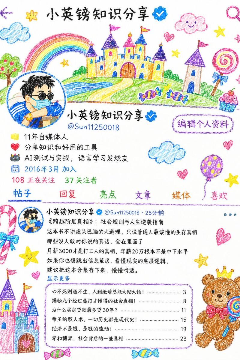 童趣蜡笔插画风格
