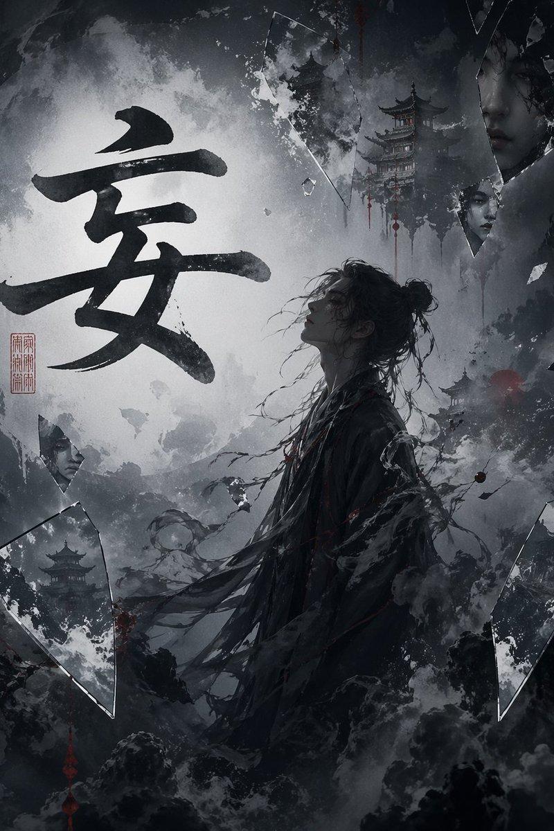 中式书法暗黑奇幻海报
