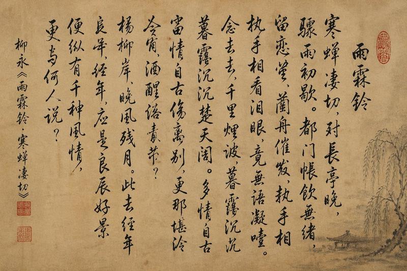 中国书法诗词卷轴