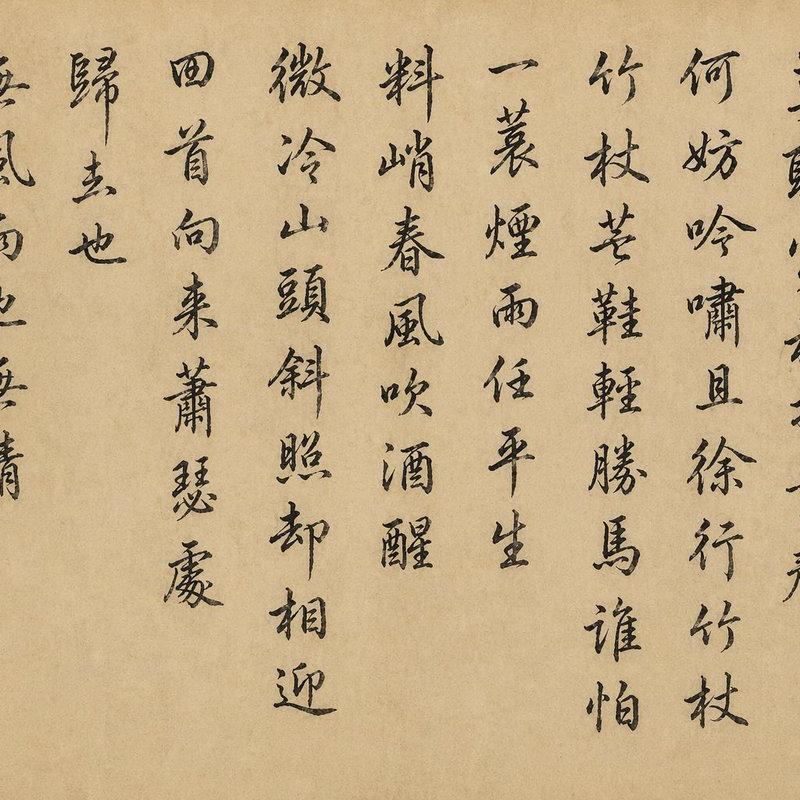 古纸书法卷轴