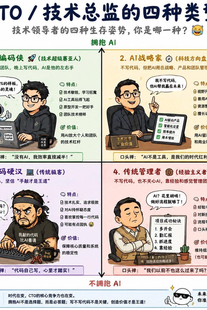 CTO 的四种类型信息图