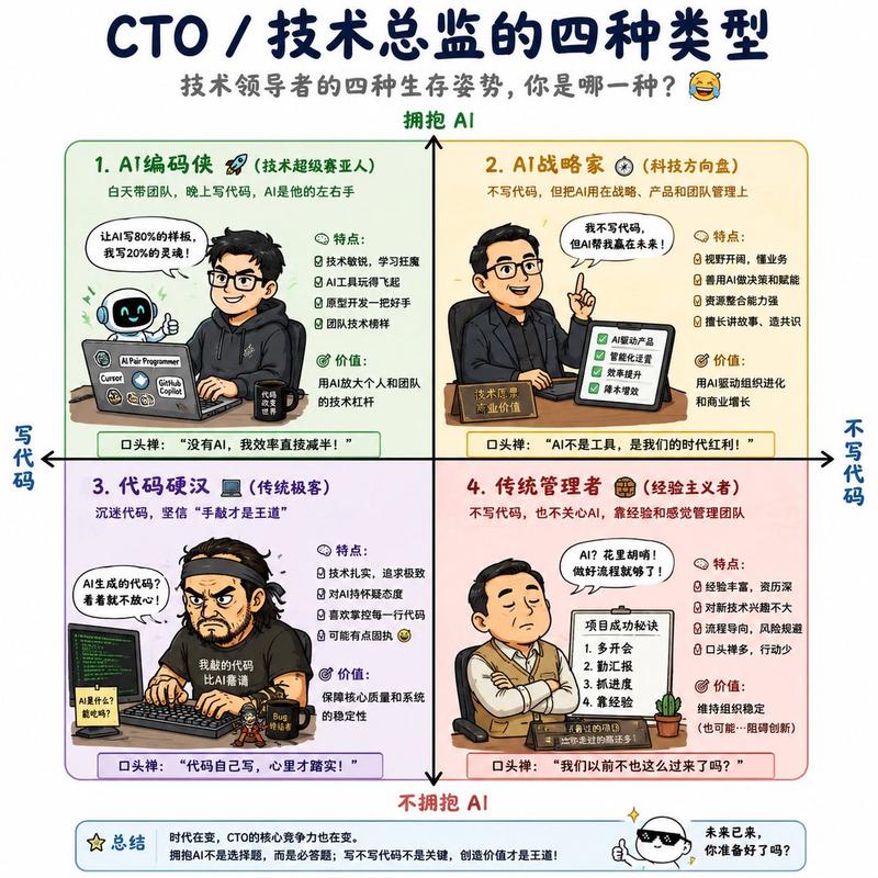 CTO 的四种类型信息图