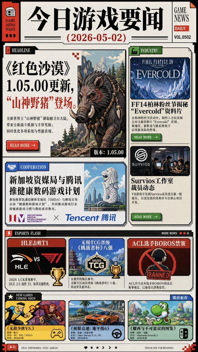 中文游戏新闻日报头版