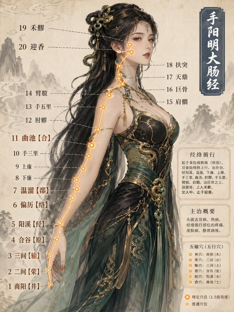 中医经络信息图