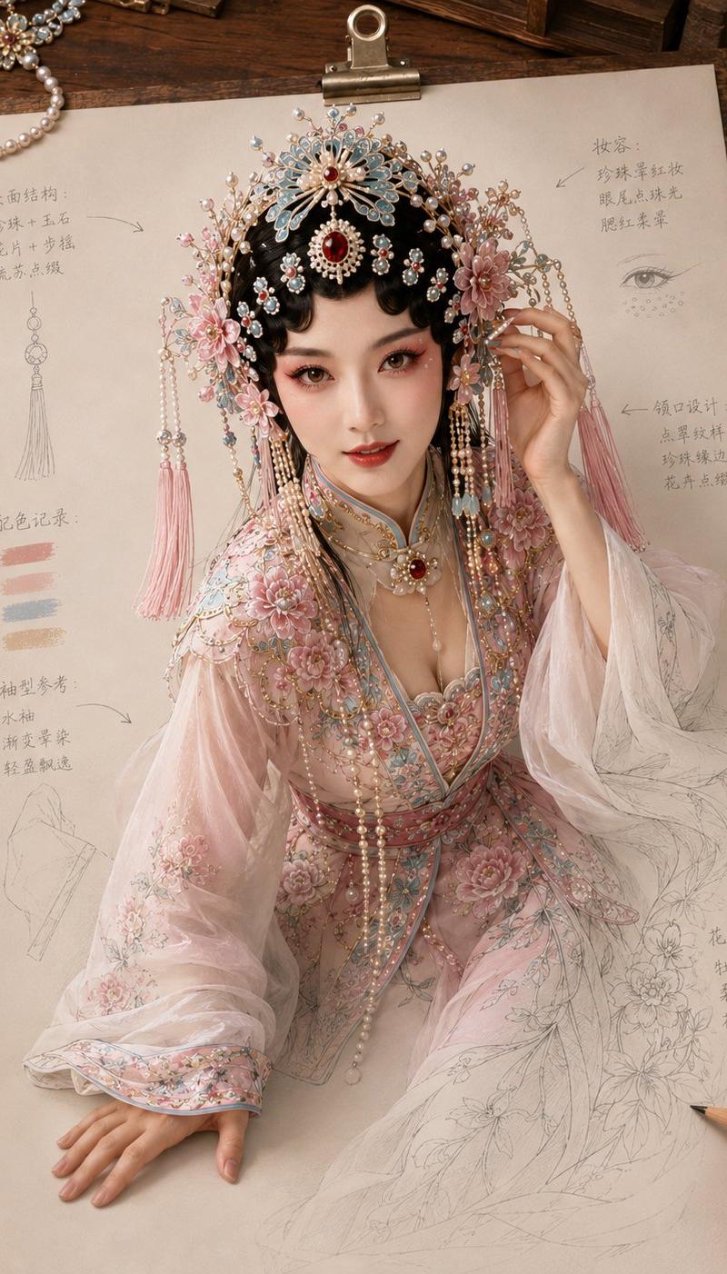 传统戏曲造型草图
