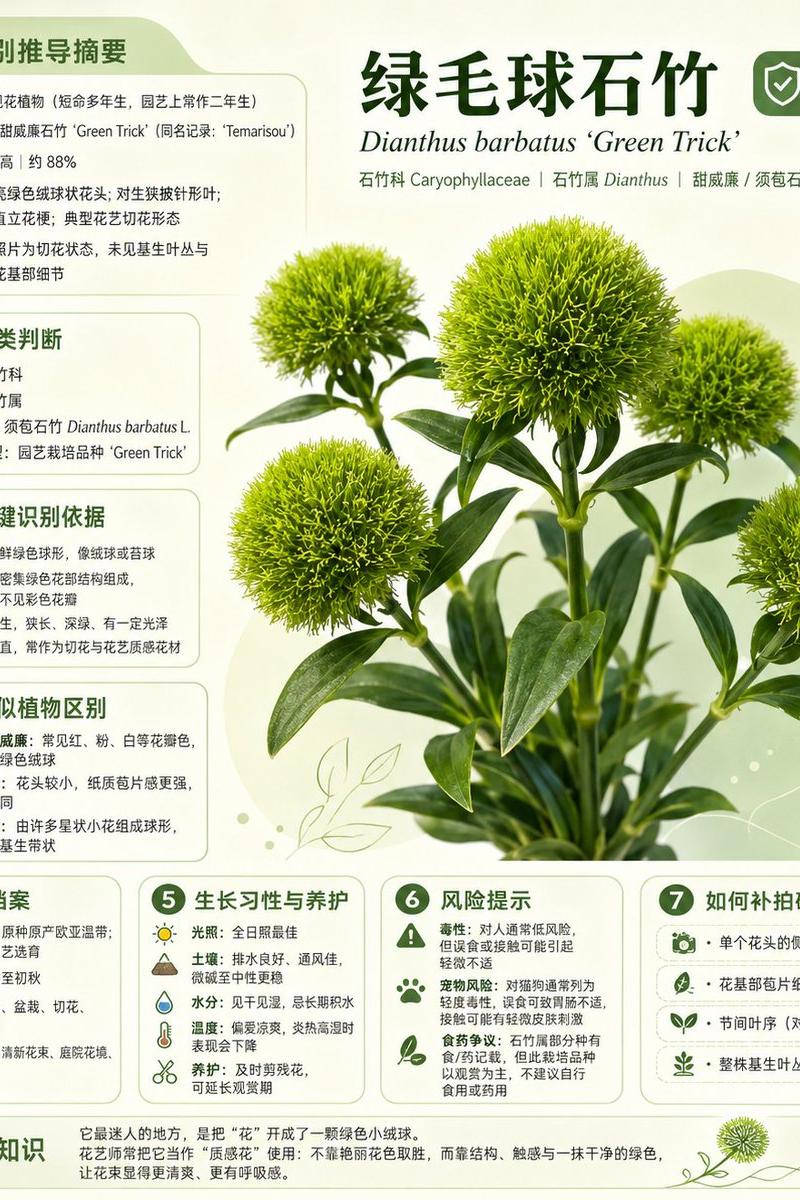 中文植物识别信息图