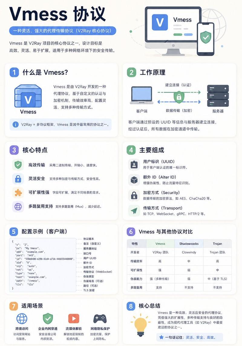中文 Vmess 协议信息图