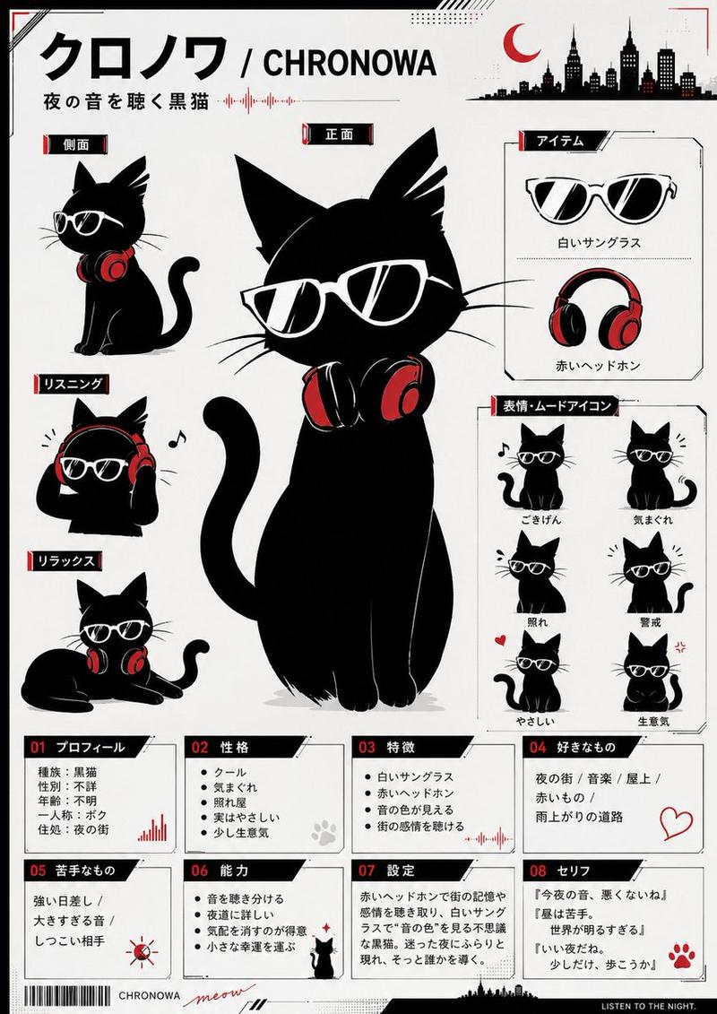 Chronowa 黑猫角色设定表