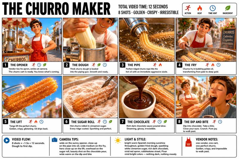 Churro Maker 信息图表项目