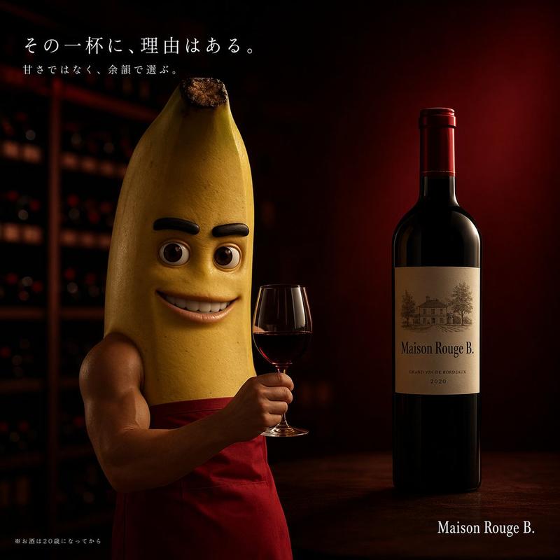 电影感香蕉红酒广告