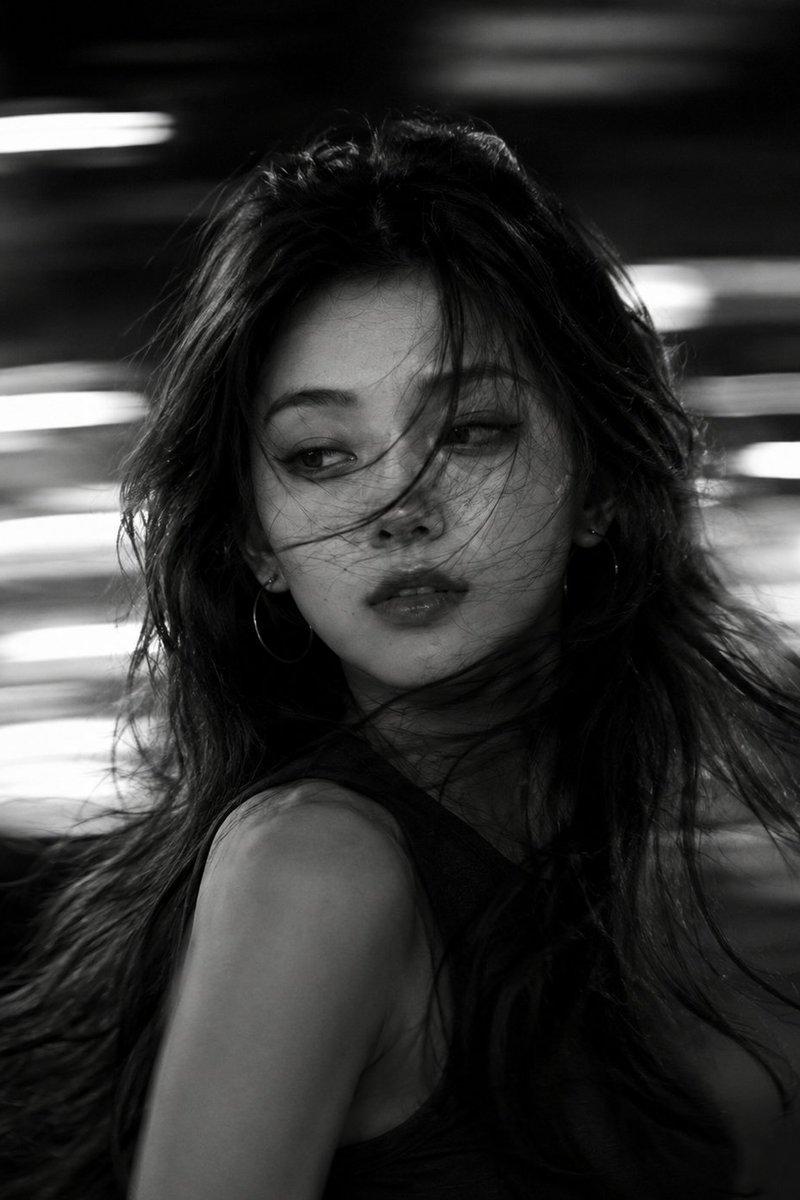 电影感黑白动态肖像