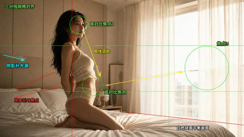电影感时尚大片摄影构图分析