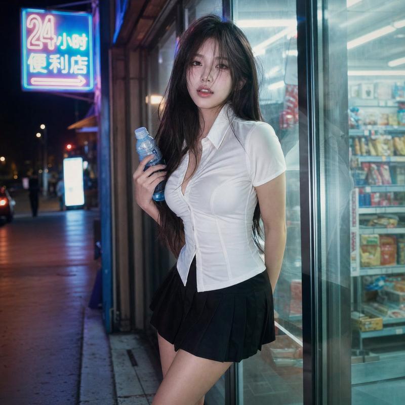 电影感夜间人像摄影