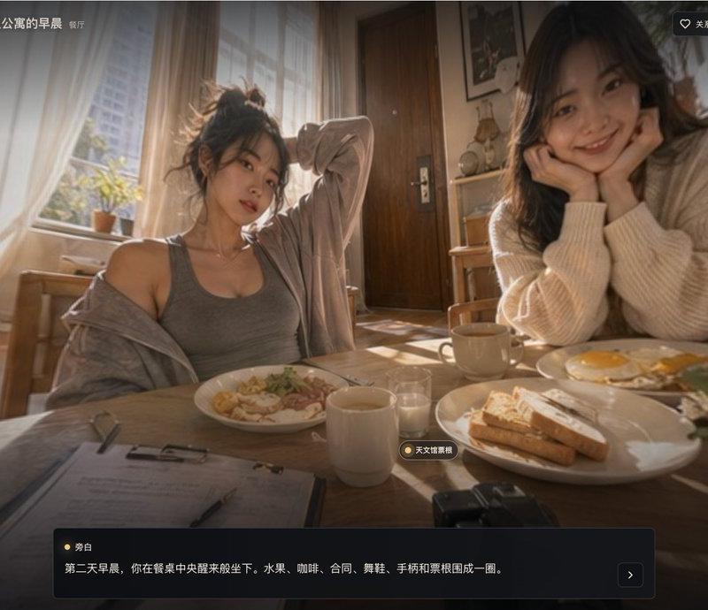 电影感公寓早晨游戏 UI