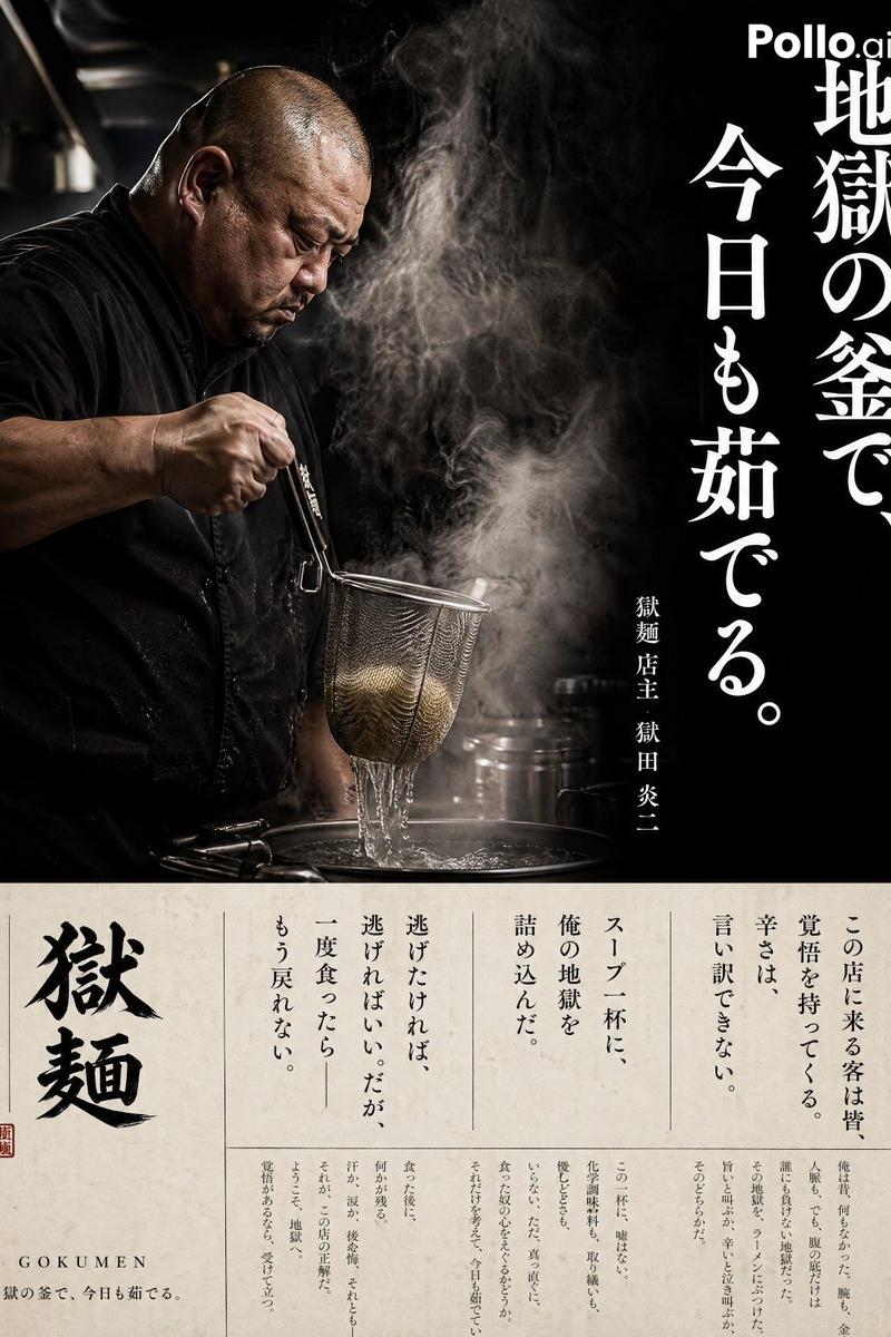 电影感拉面店商业海报