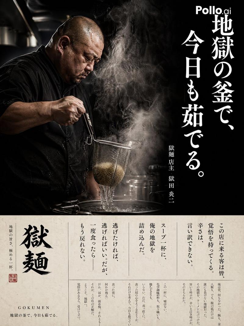 电影感拉面店商业海报