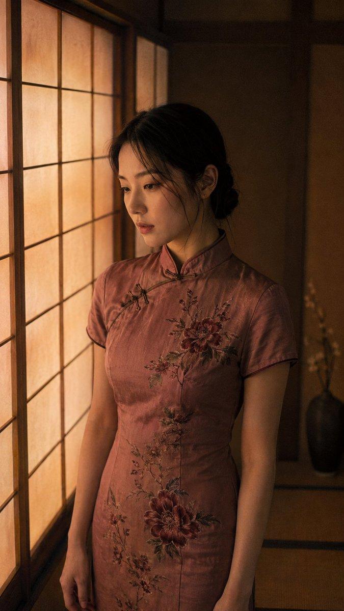电影感榻榻米房间人像