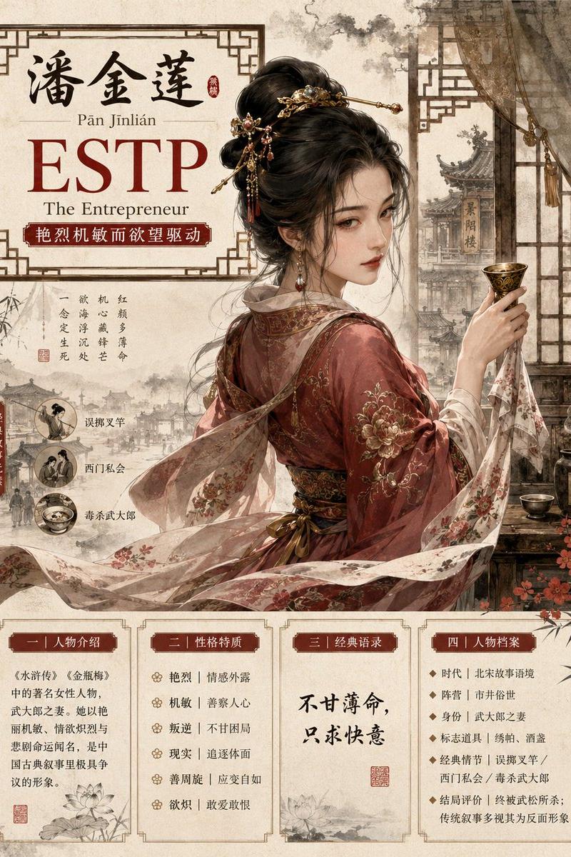 古典人物 MBTI 信息图海报