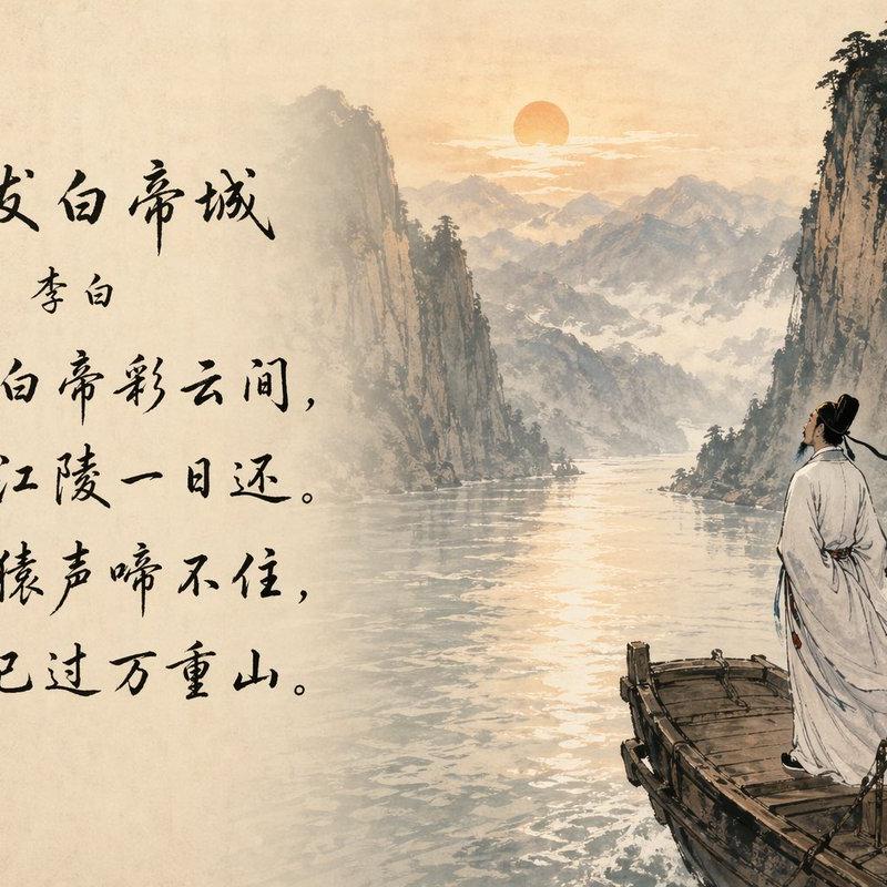 中国古典诗词山水画卷