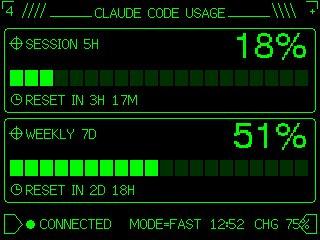 Retro Claude Code Usage Gauge