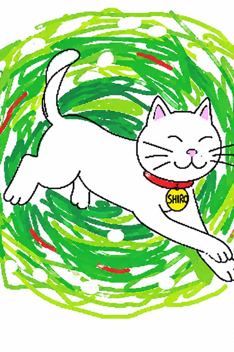 笨拙涂鸦猫咪简笔画