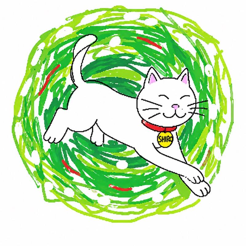 笨拙涂鸦猫咪简笔画