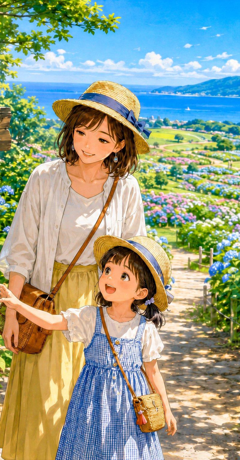 海岸绣球花海漫步