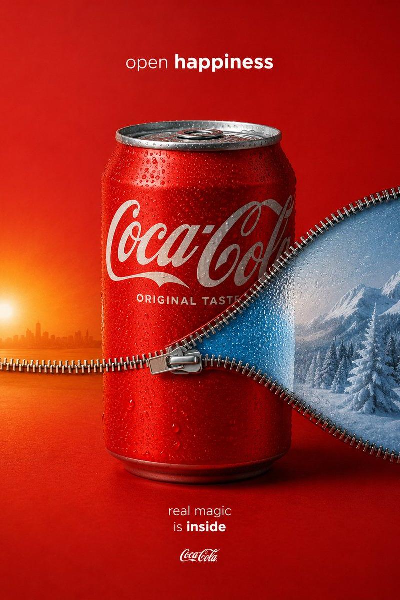 Coca-Cola 拉链世界广告
